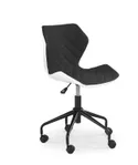 Крісло комп'ютерне офісне обертове HALMAR MATRIX білий/чорний, тканина фото thumb №1