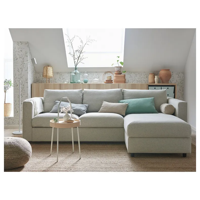 IKEA VIMLE ВІМЛЕ, 3-місний диван із кушеткою, Gunnared бежевий 195.452.42 фото №9