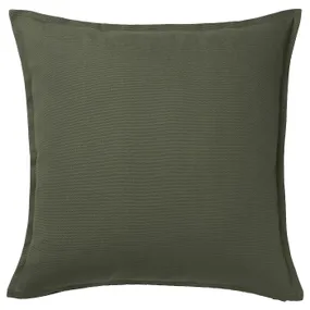 IKEA GURLI ГУРЛИ, чехол на подушку, тёмно-зелёный, 50x50 см 604.895.87 фото