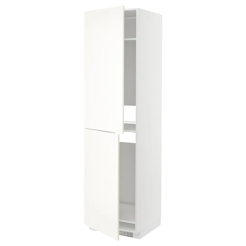 IKEA METOD МЕТОД, висока шафа для холодильнка / морозил, білий / ВАЛЛЬСТЕНА білий, 60x60x220 см 095.073.54 фото №1