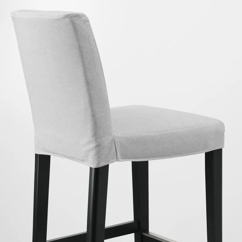 IKEA BERGMUND БЕРГМУНД, барний стілець зі спинкою, чорний / або світло-сірий, 62 см 893.881.73 фото №3
