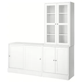 IKEA HAVSTA ХАВСТА, комбинация для хран с раздв дверц, белый, 202x47x212 см 395.348.36 фото