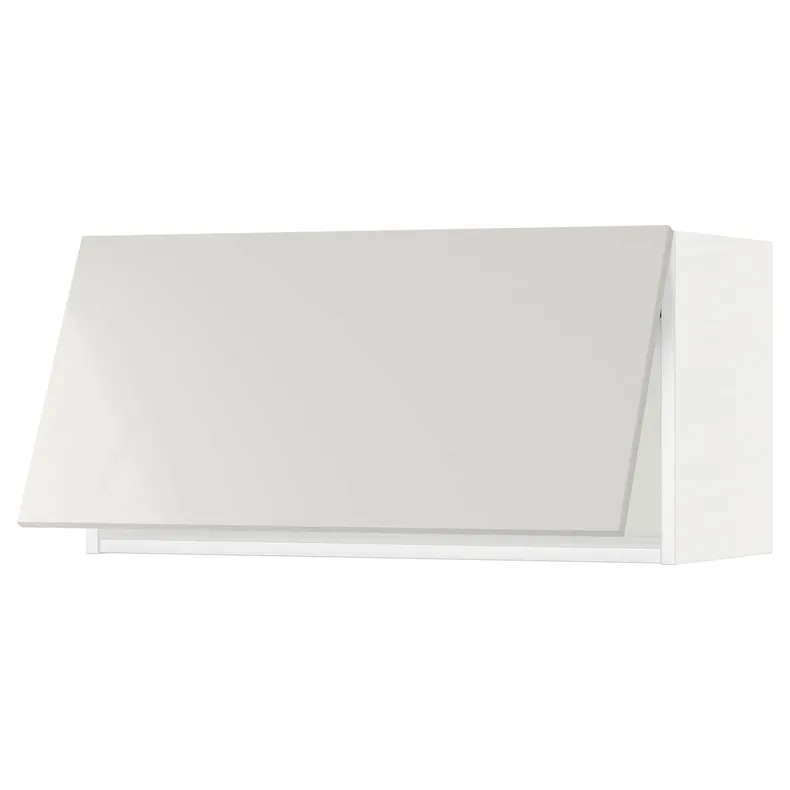 IKEA METOD МЕТОД, навесной горизонтальный шкаф, белый / светло-серый, 80x40 см 893.944.66 фото №1
