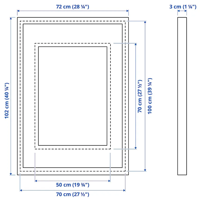 IKEA RÖDALM РЕДАЛЬМ, рамка, білий, 70x100 см 805.489.44 фото №6