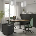 IKEA MITTZON МІТТЗОН, стіл регульований, електричний okl дуб / чорний, 120x60 см 495.266.09 фото thumb №5