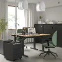 IKEA MITTZON МИТТЗОН, стол / трансф, электрический окл дуб / черный, 120x60 см 495.266.09 фото thumb №5