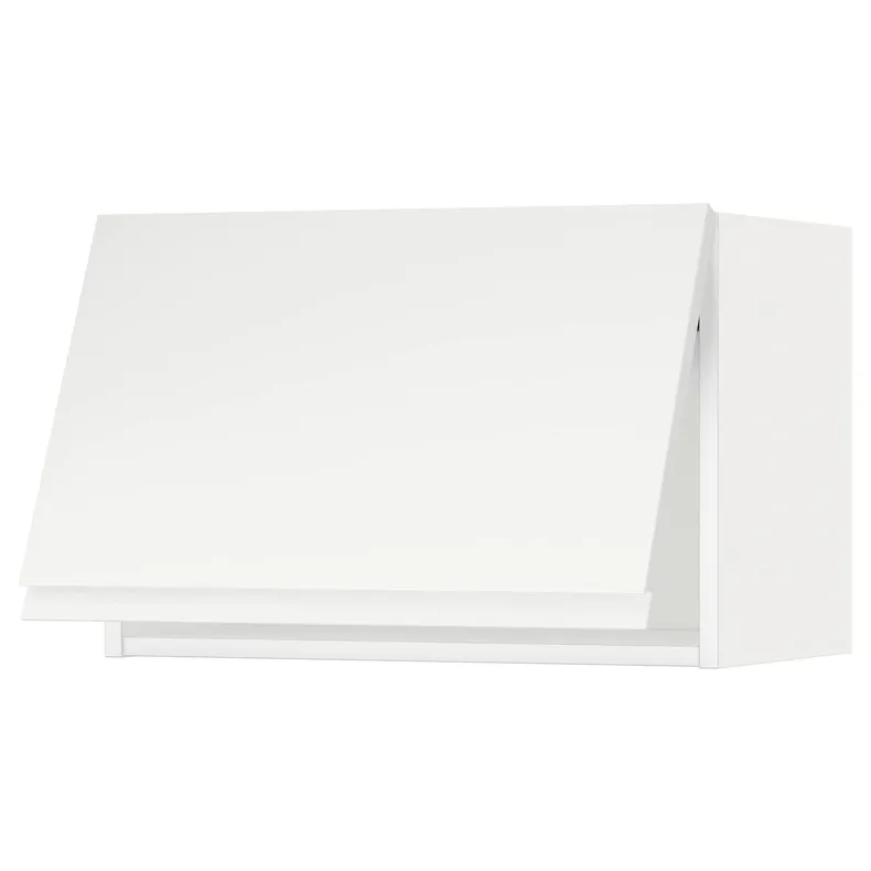 IKEA METOD МЕТОД, навесной горизонтальный шкаф, белый / Воксторп матовый белый, 60x40 см 093.944.46 фото №1