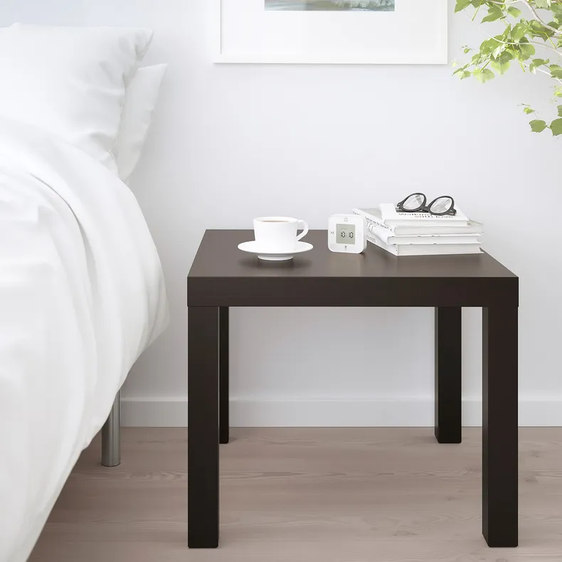 IKEA LACK ЛАКК, журнальний столик, чорно-коричневий, 55x55 см 801.042.68 фото №3