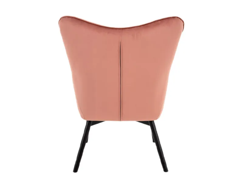 Мягкое кресло бархатное SIGNAL CARMEN Velvet, античный розовый фото №5