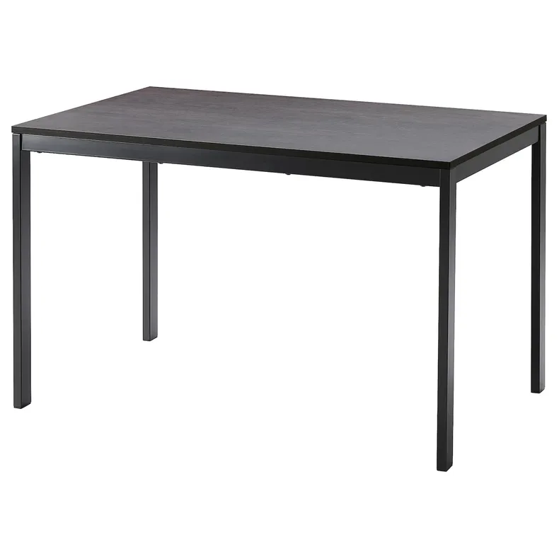 IKEA VANGSTA ВАНГСТА, розкладний стіл, чорний / темно-коричневий, 120 / 180x75 см 104.201.52 фото №1
