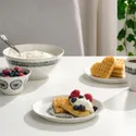 IKEA FRIKOSTIG ФРИКОСТИГ, тарелка десертная, белый / узор, 19 см 504.694.05 фото thumb №3