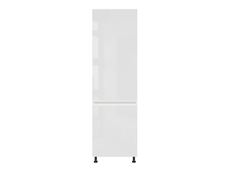 Шафа кухонна для вбудованого холодильника BRW Sole 60 см ліва глянцева біла, альпійський білий/глянцевий білий FH_DL_60/207_L/L-BAL/BIP фото №1