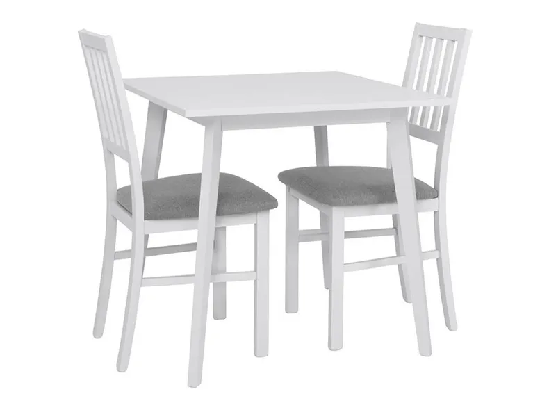 BRW Комплект: Стол обеденный и стулья (2 шт) BRW ASTI 80x76x75 см, серый/белый ASTI_STO_2KRS-TX098 фото №1