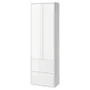 IKEA ÄNGSJÖN ЭНГШЁН, высокий шкаф с дверцами / ящиками, белый глянец, 60x35x195 см 205.531.65 фото