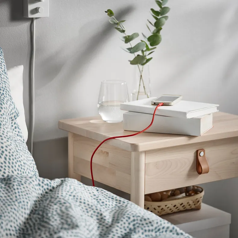 IKEA LILLHULT ЛИЛЛЬХУЛЬТ, кабель USB-A–USB-C, красный, 1.5 m 805.284.94 фото №5