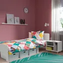IKEA SLÄKT СЛЭКТ, раздвижная кровать с реечным дном, белый, 80x200 см 193.264.28 фото thumb №3