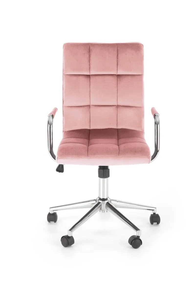 Кресло компьютерное офисное вращающееся HALMAR GONZO 4, розовый бархат фото №4