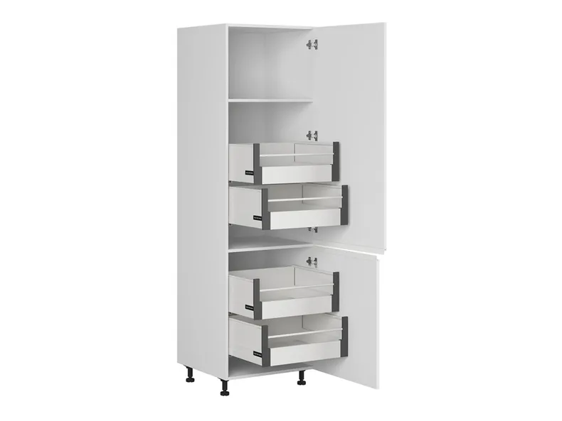 BRW Кухонна шафа для кухні висотою 60 см права з висувними ящиками білий глянець, альпійський білий/глянцевий білий FH_D4STW_60/207_P/P-BAL/BIP фото №3