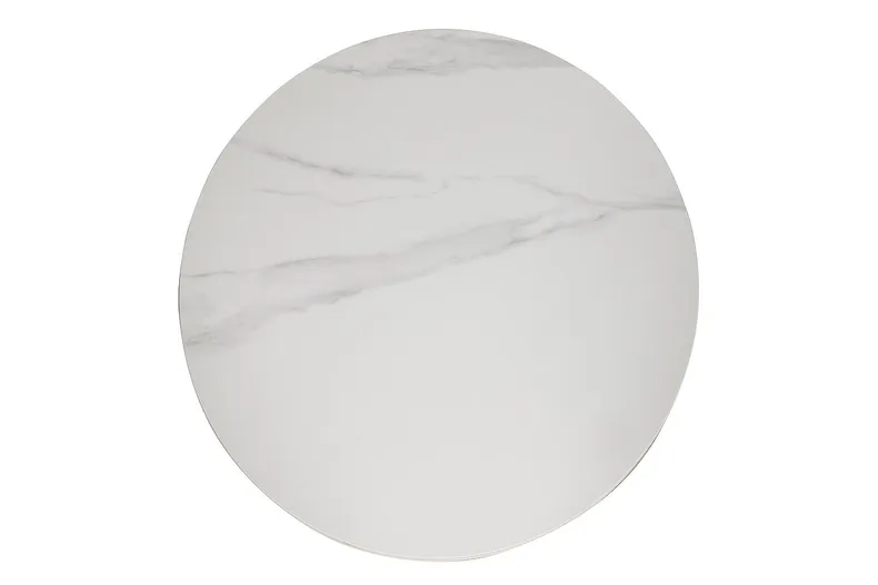 Стіл обідній SIGNAL TALIA, білий мармур / чорний матовий, 120x120 фото №7