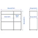 IKEA VIHALS ВІХАЛЬС, стелаж 4 полиці, темно-сірий, 95x37x90 см 305.429.11 фото thumb №5