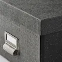 IKEA TJOG ЧУГ, коробка с крышкой, тёмно-серый, 25x36x15 см 404.776.65 фото thumb №2