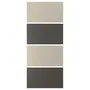 IKEA MEHAMN МЕХАМН, 4 панелі для рами розсувних дверцят, темно-сірий/бежевий, 100x236 см 305.109.05 фото