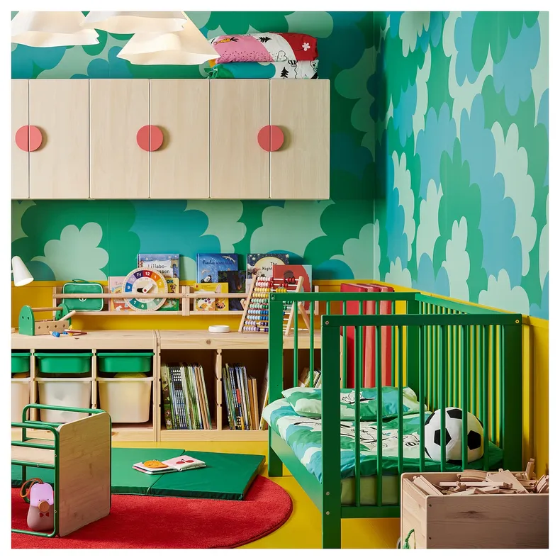 IKEA GULLIVER ГУЛЛІВЕР, ліжко для немовлят, зелений, 60x120 см 205.895.03 фото №7