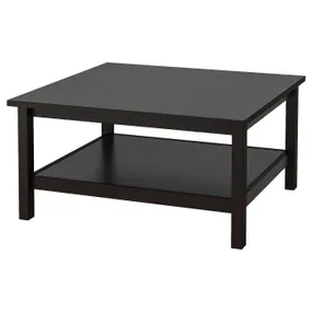 IKEA HEMNES ХЕМНЭС, журнальный стол, черно-коричневый, 90x90 см 101.762.92 фото