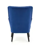 Мягкое кресло бархатное HALMAR DELGADO BLUVEL 86, темно синий фото thumb №8