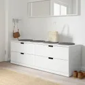 IKEA NORDLI НОРДЛИ, комод с 4 ящиками, белый, 160x54 см 492.394.96 фото thumb №4