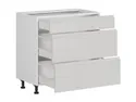 BRW Базовый шкаф Sole для кухни 80 см с ящиками светло-серый глянец, альпийский белый/светло-серый глянец FH_D3S_80/82_2SMB/SMB-BAL/XRAL7047 фото thumb №6