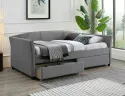 Ліжко односпальне SIGNAL Lanta Velvet 90x200 см, сірий фото thumb №3