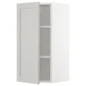 IKEA METOD МЕТОД, навесной шкаф с полками, белый / светло-серый, 40x80 см 794.699.66 фото thumb №1