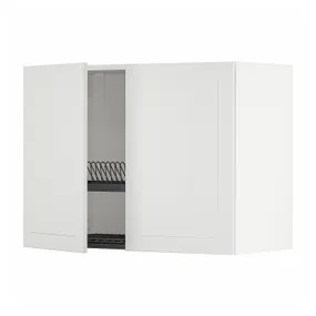 IKEA METOD МЕТОД, навесной шкаф с сушилкой / 2дверцы, белый / Стенсунд белый, 80x60 см 494.652.72 фото