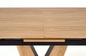Обідній стіл розкладний HALMAR UMBERTO 160-200x90 см, стільниця - натуральний дуб, ніжка - натуральний дуб/чорний фото thumb №10