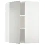 IKEA METOD МЕТОД, угловой навесной шкаф с полками, белый / светло-серый, 68x100 см 695.383.95 фото