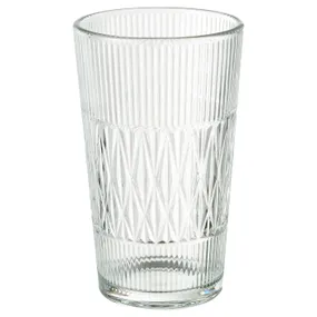 IKEA SMÄLLSPIREA СМЭЛЛСПИРЕА, ваза, прозрачное стекло / узор, 22 см 205.421.72 фото