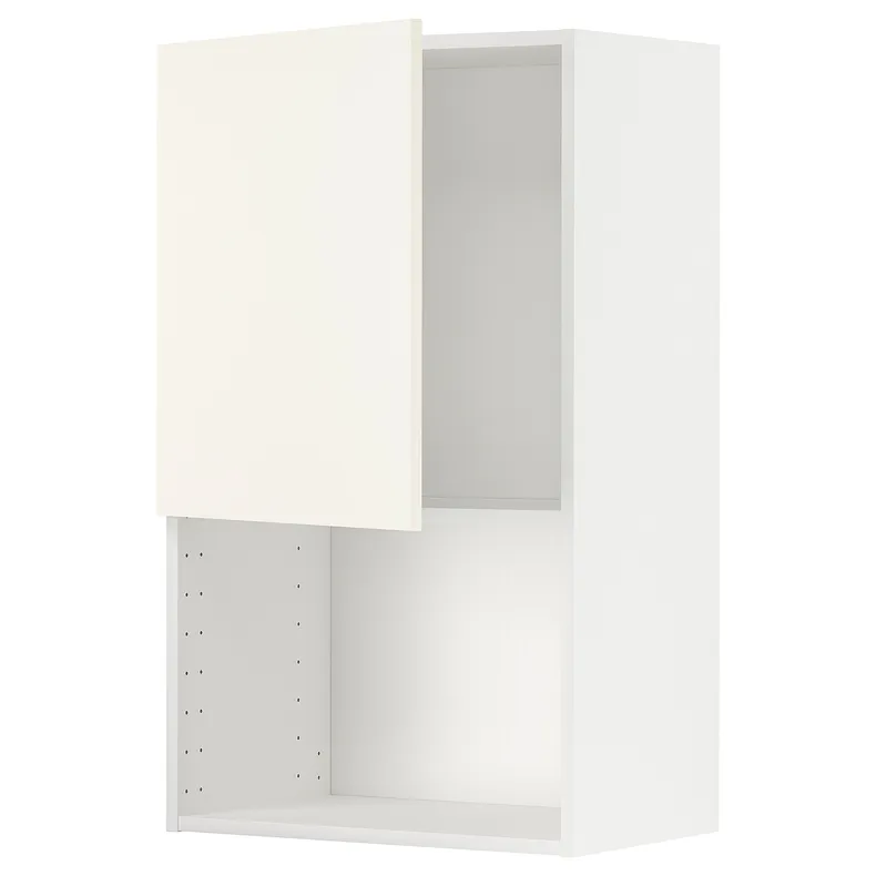 IKEA METOD МЕТОД, шафа навісна для мікрохвильової печ, білий / ВАЛЛЬСТЕНА білий, 60x100 см 395.073.00 фото №1