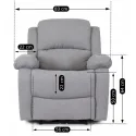 Масажне крісло MEBEL ELITE BONO 2, тканина: сірий фото thumb №18