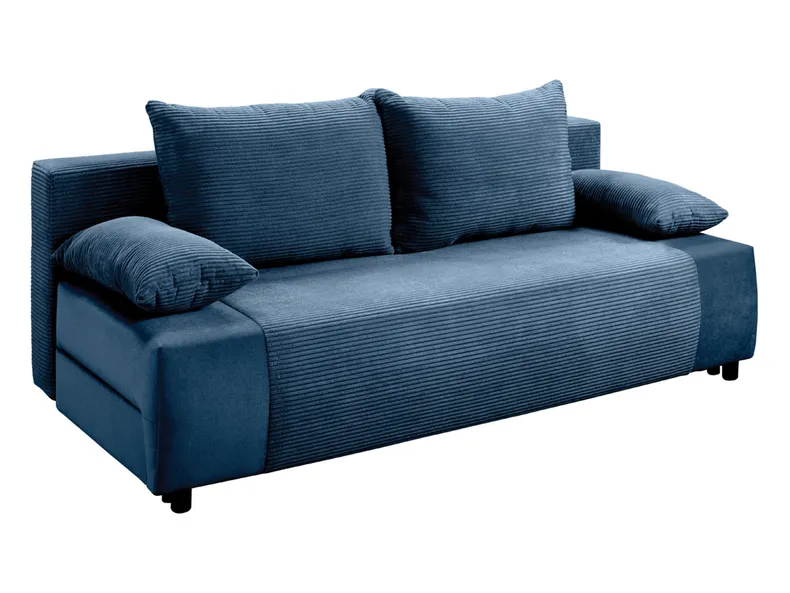 BRW Тримісний диван-ліжко Gapi з ящиком для зберігання велюровий вельветовий синій SO3-GAPI-LX_3DL-G2_BD5E04 фото №2