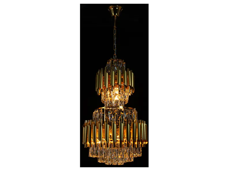 BRW Подвесной светильник Versailles 6-гранный металлический золотой 092943 фото №3