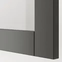 IKEA BESTÅ БЕСТО, комбинация для ТВ / стеклянные дверцы, Sindvik / Lappviken темно-серый, 240x42x129 см 495.560.45 фото thumb №3