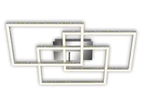 BRW Рамковий світлодіодний стельовий світильник з диммером сріблястого кольору 085508 фото