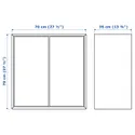 IKEA EKET ЭКЕТ, шкаф с 2 дверцами и 1 полкой, тёмно-серый, 70x35x70 см 203.449.21 фото thumb №4