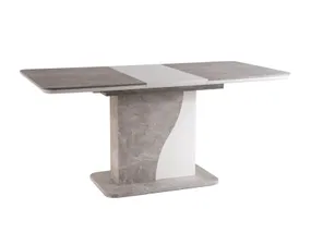 Стол кухонный SIGNAL SIRIUS IN, белый матовый / эффект бетона, 80x120 фото