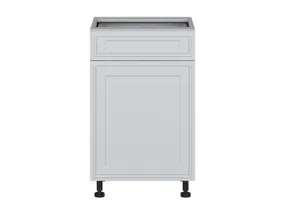 BRW Нижний кухонный шкаф Verdi 50 см левый с ящиком с плавным закрытием светло-серый матовый, греноловый серый/светло-серый матовый FL_D1S_50/82_L/STB-SZG/JSZM фото