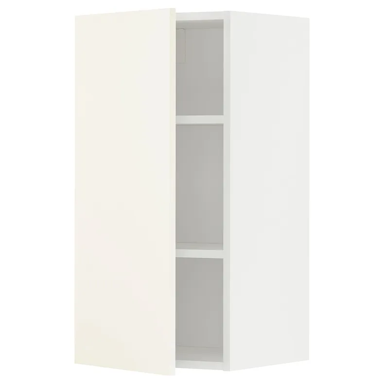 IKEA METOD МЕТОД, шафа навісна із полицями, білий / ВАЛЛЬСТЕНА білий, 40x80 см 595.072.57 фото №1