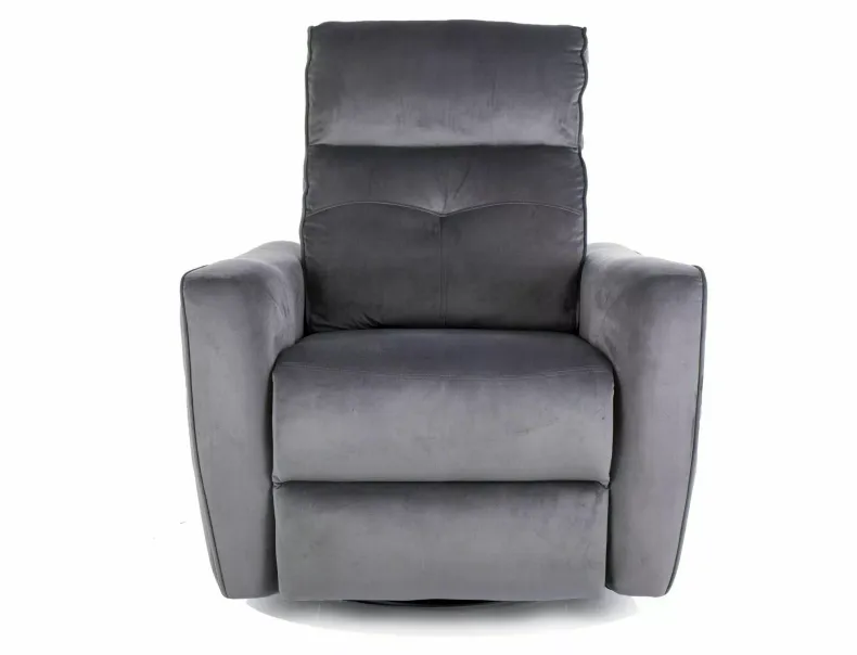 Розкладне крісло оксамитове SIGNAL HELIOS M Velvet, Bluvel 14 - сірий фото №3