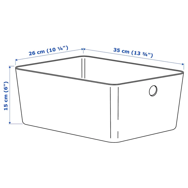 IKEA KUGGIS, контейнер, темно-серый беж, 26x35x15 см 205.862.36 фото №8