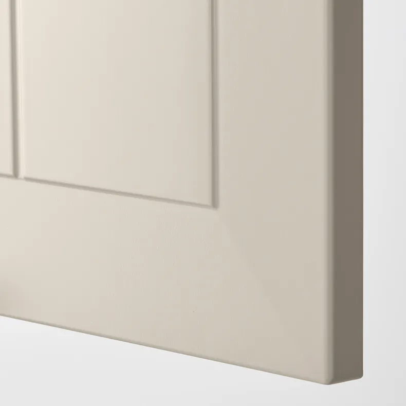 IKEA METOD МЕТОД, навісна шафа з полицями / 2 дверцят, білий / стенсундський бежевий, 40x100 см 394.650.36 фото №2